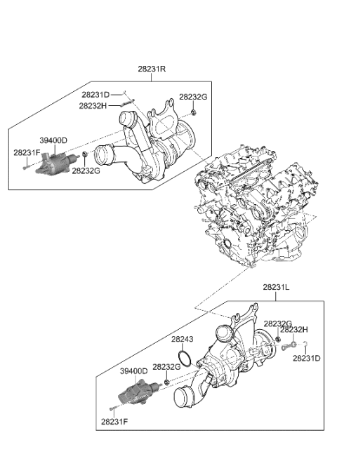 2021 Hyundai Genesis G80 Exhaust Manifold Diagram 3