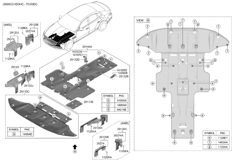 2021 Hyundai Genesis G80 Under Cover Diagram 3