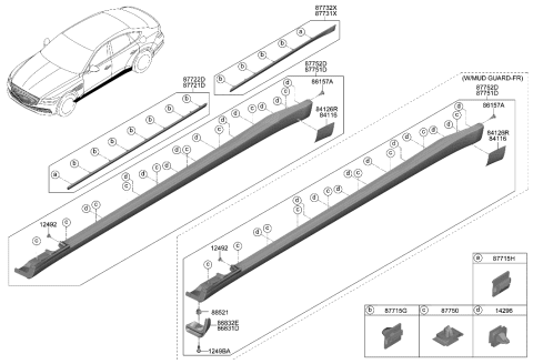 2023 Hyundai Genesis G80 Screw-Tapping Diagram for 12493-06167-E