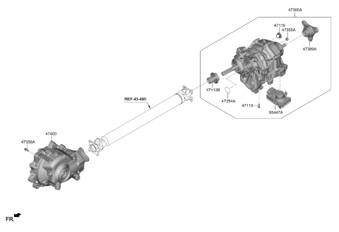 2022 Hyundai Genesis G80 Transfer Assy Diagram 3