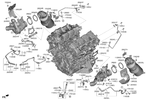 2021 Hyundai Genesis G80 Exhaust Manifold Diagram 2