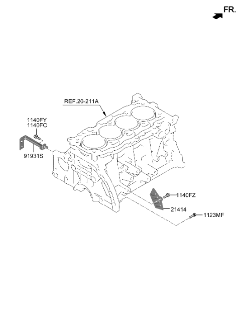 2021 Hyundai Genesis G80 Belt Cover & Oil Pan Diagram 2