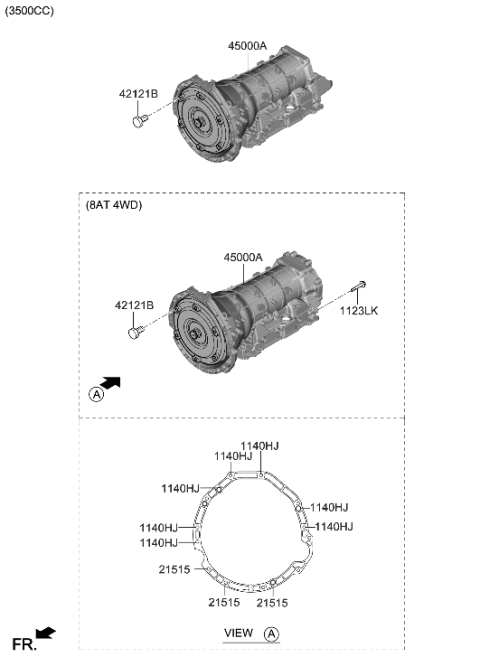 2021 Hyundai Genesis G80 Transaxle Assy-Auto Diagram 2