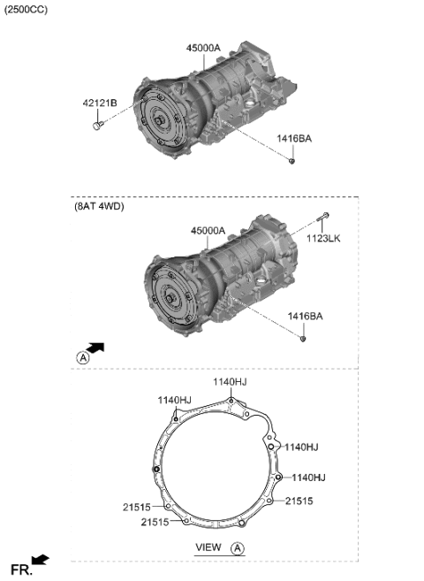 2022 Hyundai Genesis G80 Transaxle Assy-Auto Diagram 1