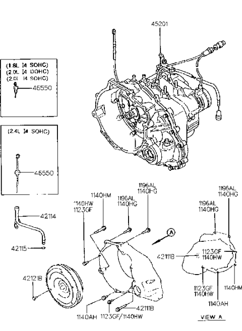 1991 Hyundai Sonata Bolt-Special Diagram for 42121-21709