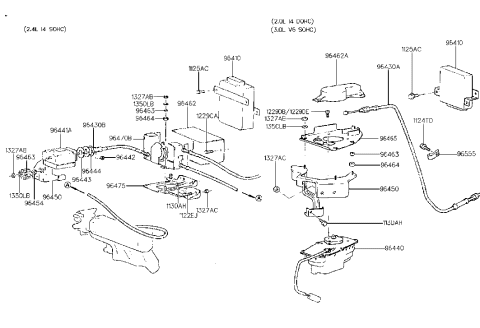 1990 Hyundai Sonata Actuator Assembly-Cruise Control Diagram for 96440-33300