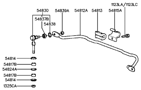 1993 Hyundai Sonata Front Stabilizer Bar Diagram