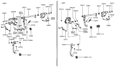 1990 Hyundai Scoupe Switch Assembly-Ignition Lock Diagram for 93840-24100