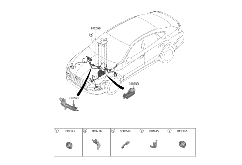 2018 Hyundai Ioniq Protector-Wiring Diagram for 91961-L5090