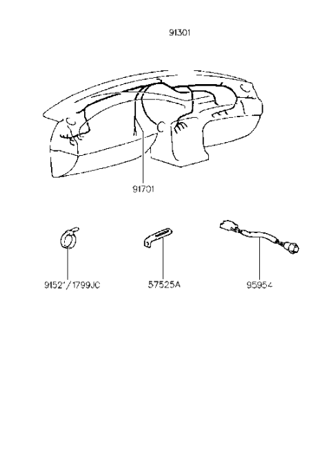 1997 Hyundai Sonata Instrument Wiring Diagram