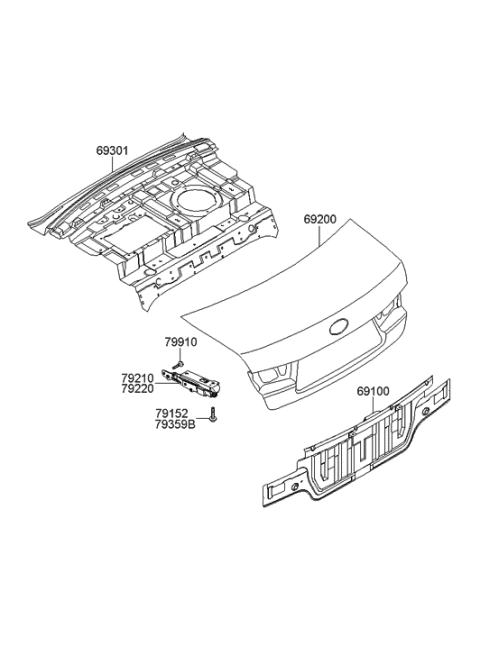 2007 Hyundai Sonata Back Panel Diagram