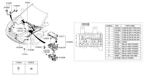 2007 Hyundai Sonata Wiring Assembly-Engine Ground Diagram for 91860-3K710
