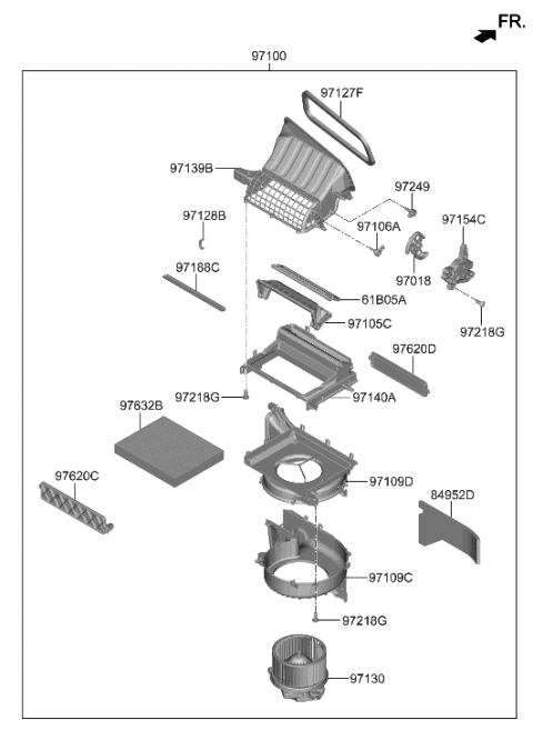 2022 Hyundai Kona Electric Heater System-Heater & Blower Diagram 2