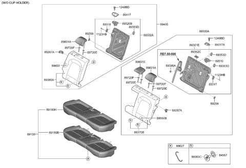 2022 Hyundai Kona Electric 2nd Seat Diagram 1