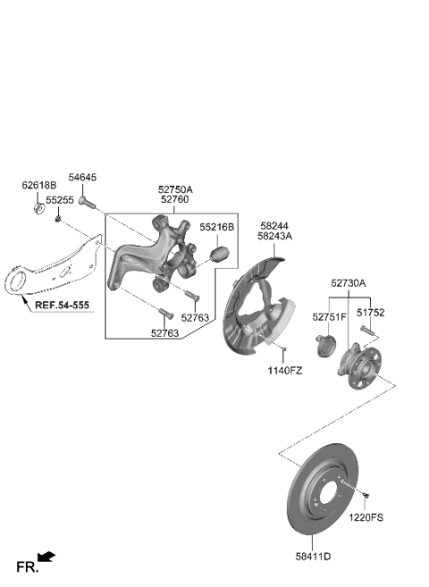 2023 Hyundai Kona Electric Rear Axle Diagram