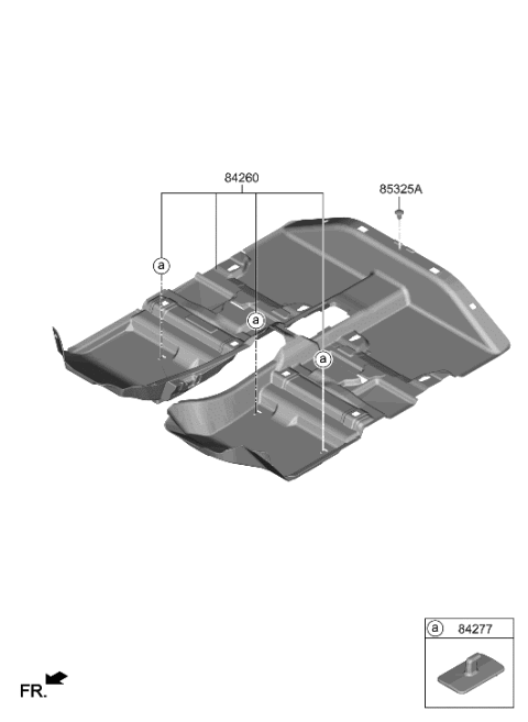 2023 Hyundai Kona Electric Floor Covering Diagram