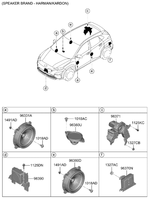 2023 Hyundai Kona Electric Speaker Diagram 2