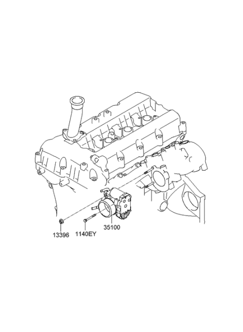 2014 Hyundai Genesis Coupe Throttle Body & Injector Diagram 2