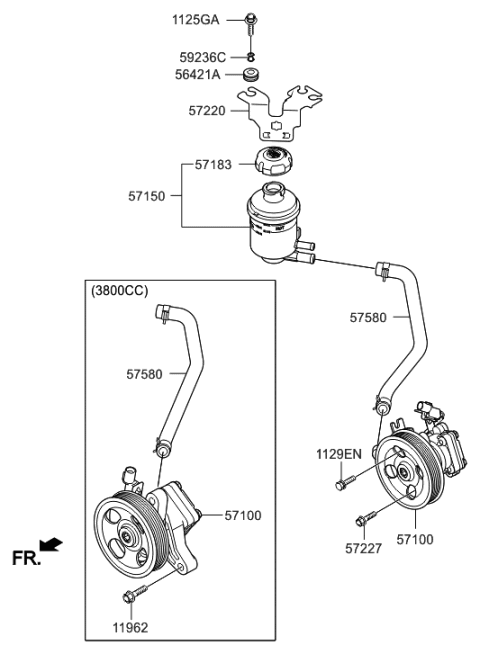 2014 Hyundai Genesis Coupe Power Steering Oil Pump Diagram