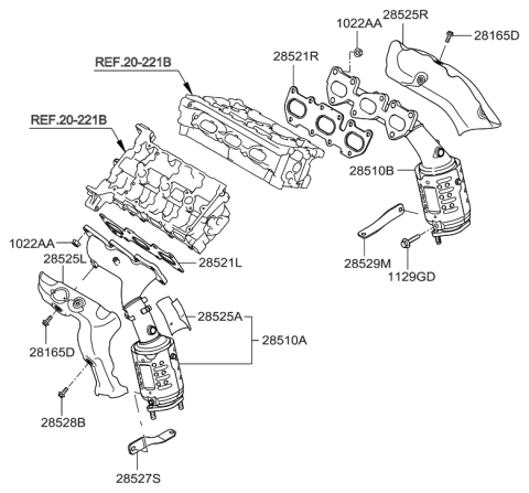 2016 Hyundai Genesis Coupe Exhaust Manifold Diagram 1