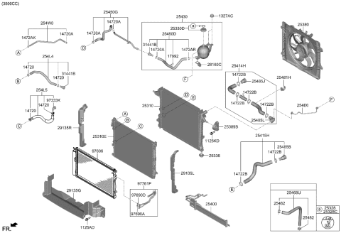 2022 Hyundai Genesis GV70 Engine Cooling System Diagram 2