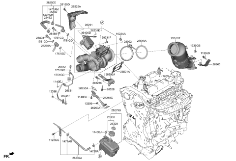 2022 Hyundai Genesis GV70 Exhaust Manifold Diagram 1