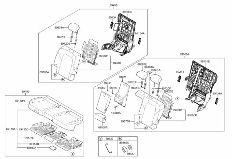 2023 Hyundai Genesis GV70 2nd Seat Diagram