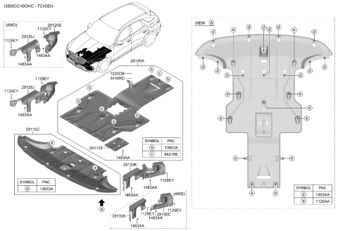 2022 Hyundai Genesis GV70 Under Cover Diagram 2