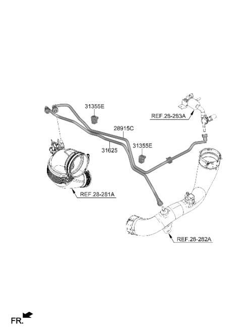 2022 Hyundai Genesis GV70 Fuel Line Diagram 2