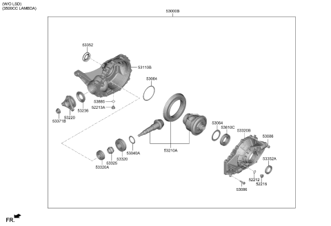 2022 Hyundai Genesis GV70 Rear Differential Diagram 2