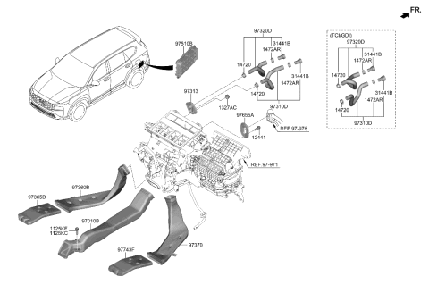 2022 Hyundai Santa Fe Hose Assembly-Water Outlet Diagram for 97312-S2AB0