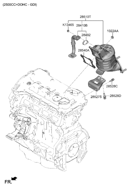 2021 Hyundai Santa Fe Exhaust Manifold Diagram 2