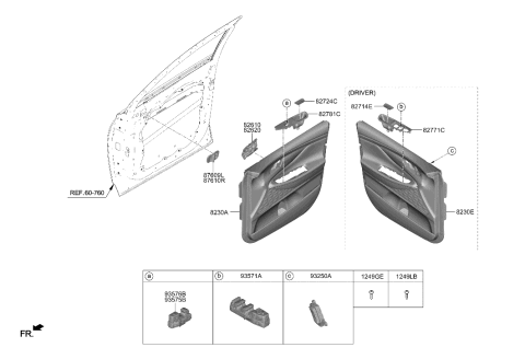 2022 Hyundai Santa Fe Unit Assembly-Power Window Main Diagram for 93571-S1201-LS5