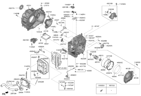 2022 Hyundai Santa Fe Bracket Assembly-T/M SUPT Diagram for 45211-4G700