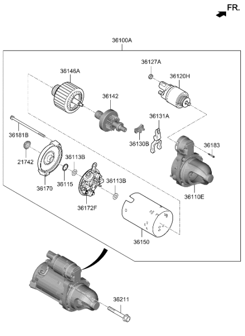 2021 Hyundai Santa Fe Starter Diagram