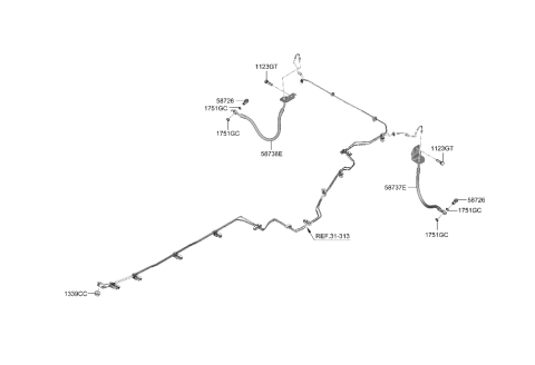 2023 Hyundai Santa Fe Brake Fluid Line Diagram 2