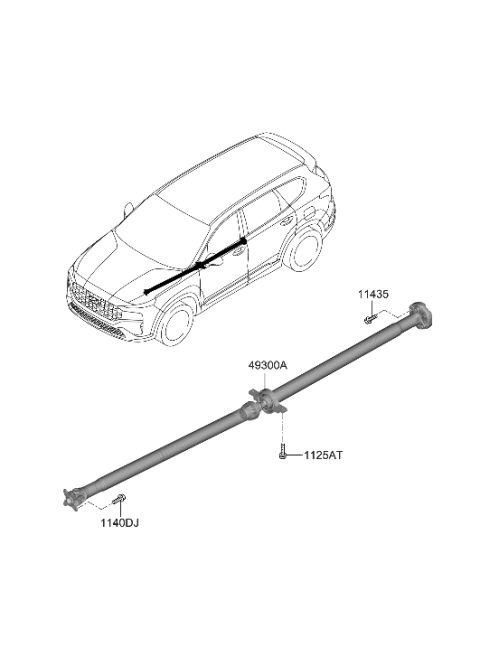 2022 Hyundai Santa Fe Propeller Shaft Diagram