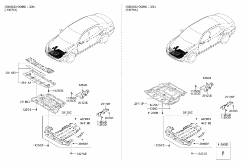 2014 Hyundai Genesis Under Cover Diagram 1