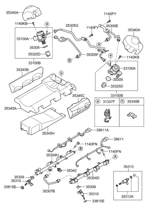 2014 Hyundai Genesis Throttle Body & Injector Diagram 5