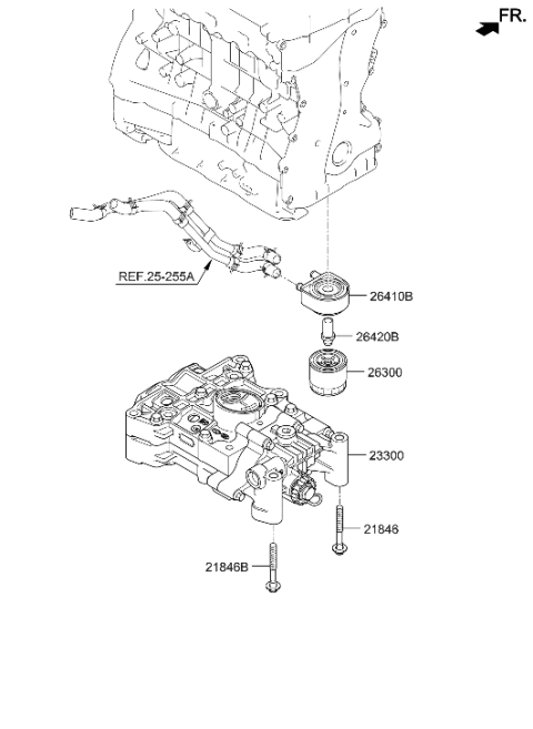 2010 Hyundai Sonata Front Case & Oil Filter Diagram 2