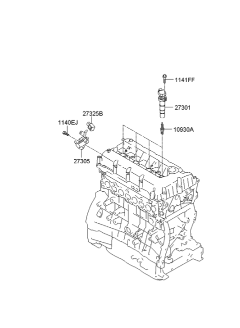2014 Hyundai Sonata Spark Plug & Cable Diagram 1