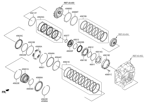 2011 Hyundai Sonata Ring"D"-Low & Reverse Brake Diagram for 45635-3B000
