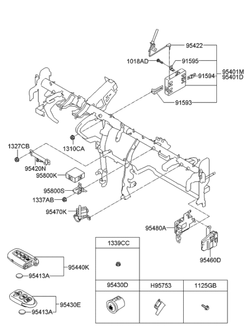2010 Hyundai Sonata Relay & Module Diagram 2