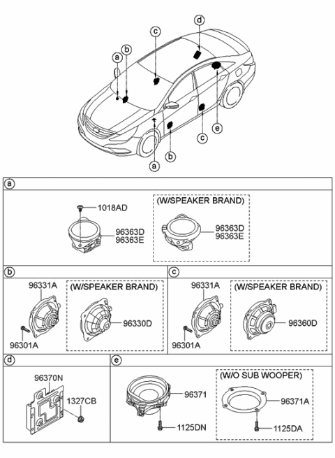 2014 Hyundai Sonata Speaker Diagram
