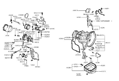 1996 Hyundai Accent Switch-Inhibitor Diagram for 45956-22600
