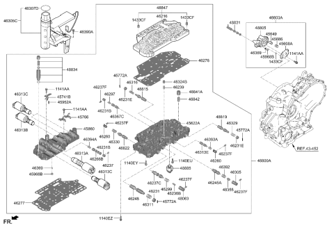 2021 Hyundai Elantra Transmission Valve Body Diagram