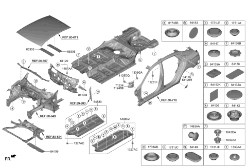 2021 Hyundai Elantra Pad Assembly-Isolation Dash Panel Diagram for 84120-AA000