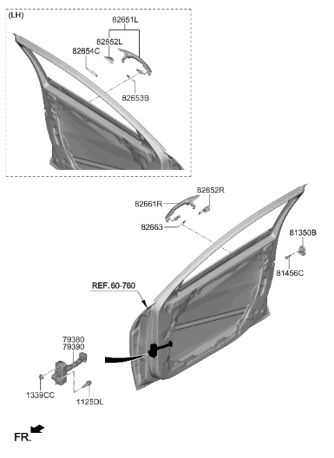 2022 Hyundai Elantra Front Door Locking Diagram