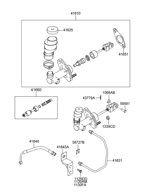2001 Hyundai Sonata Clutch & Master Cylinder (MTA) Diagram