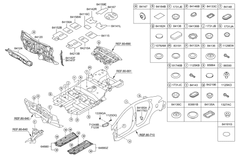 2014 Hyundai Elantra Pad-Antinoise Diagram for 84184-37010